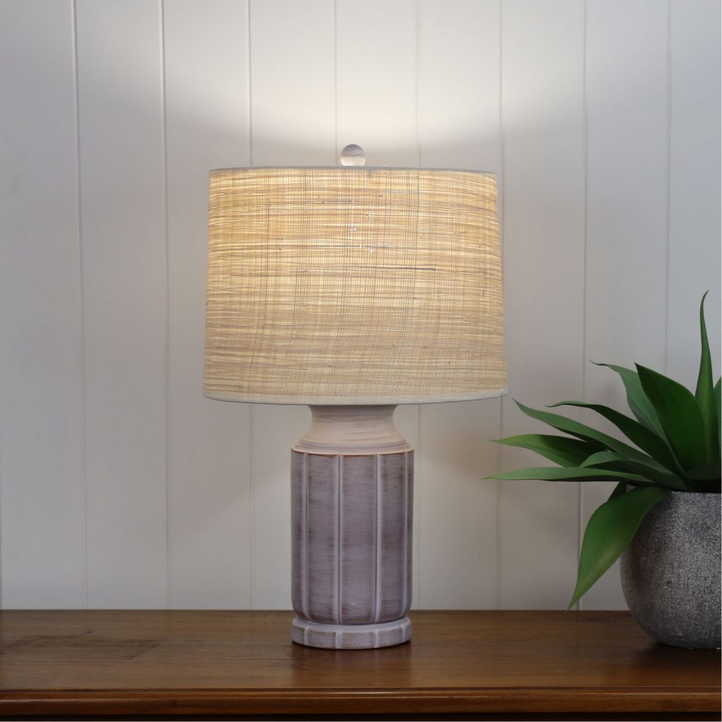 STOTE TABLE LAMP w/ HARP SHADE OL98890