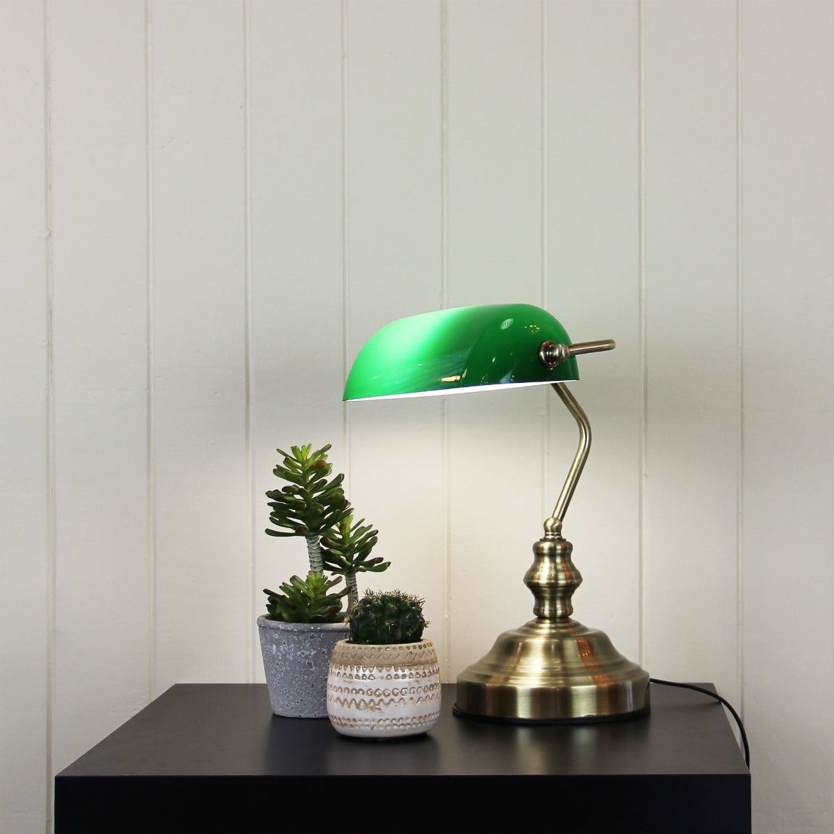 BANKERS LAMP ANTIQUE BRASS (switched) - OL99441AB
