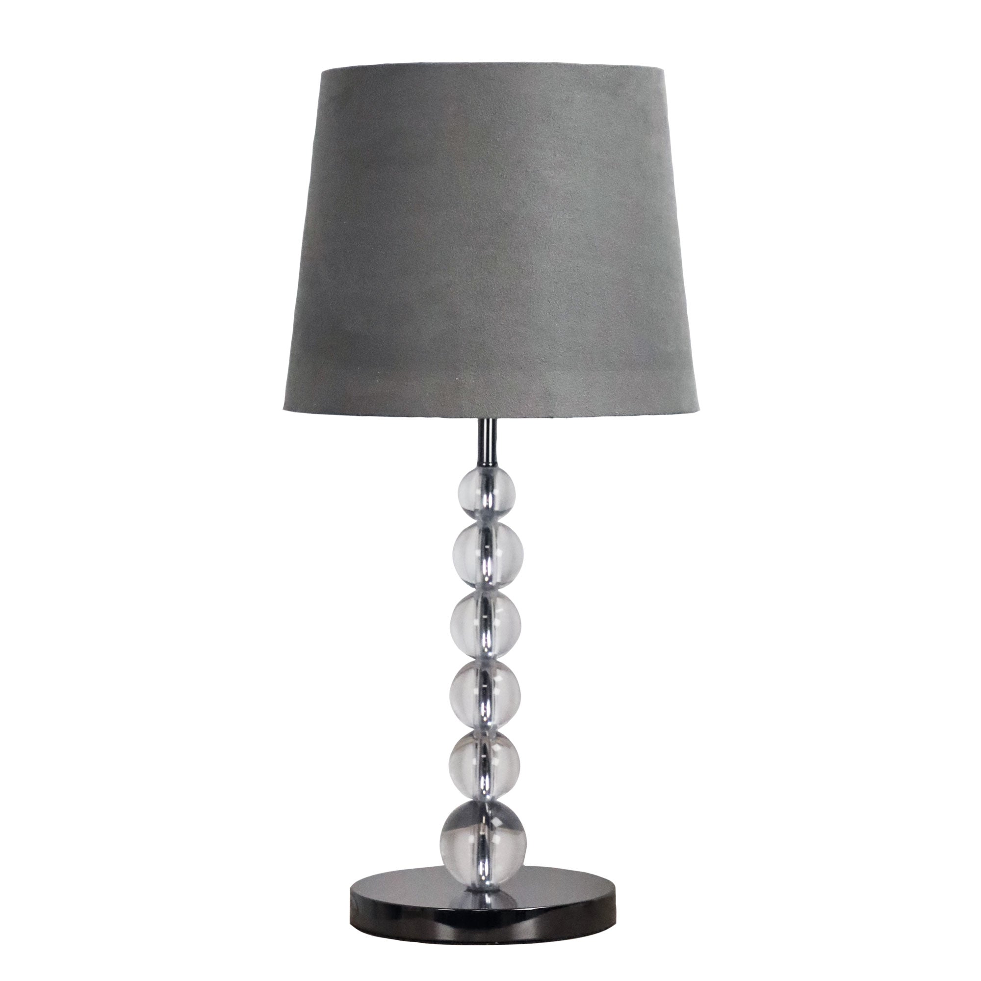CLARA BASE Gunmetal and Acrylic Lamp Base E27 - OL99463GM