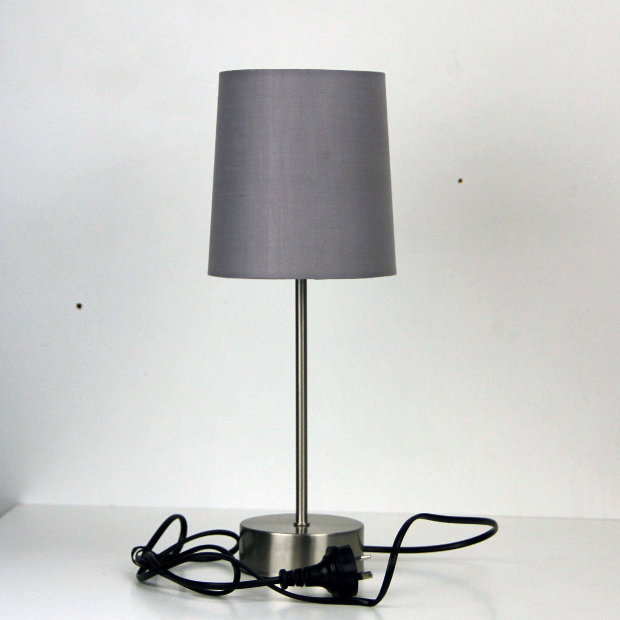 LANCET TOUCH LAMP w/ GREY SHADE ON-OFF - OL99467GY