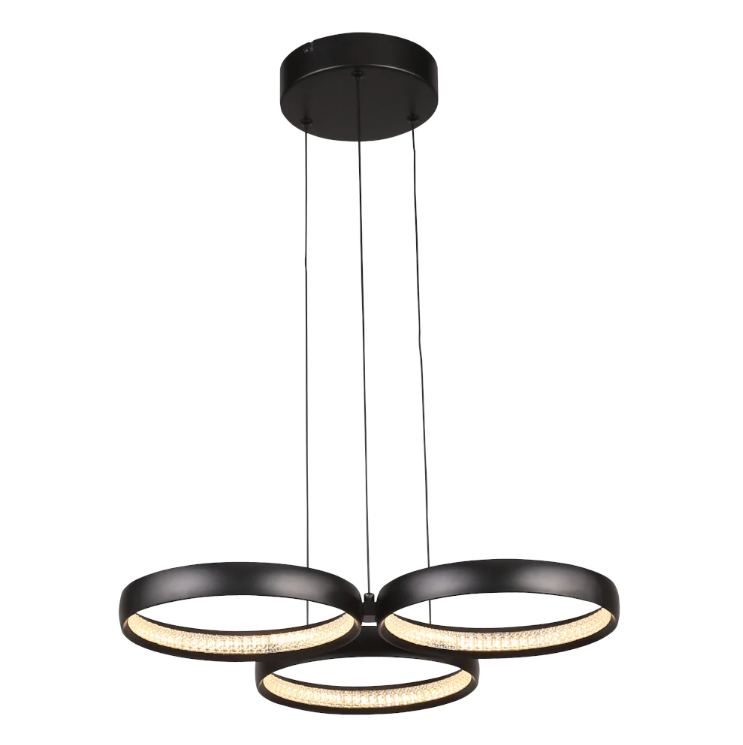 Olympus 3 Light LED Pendant Black - OLYM3PLEDBLK