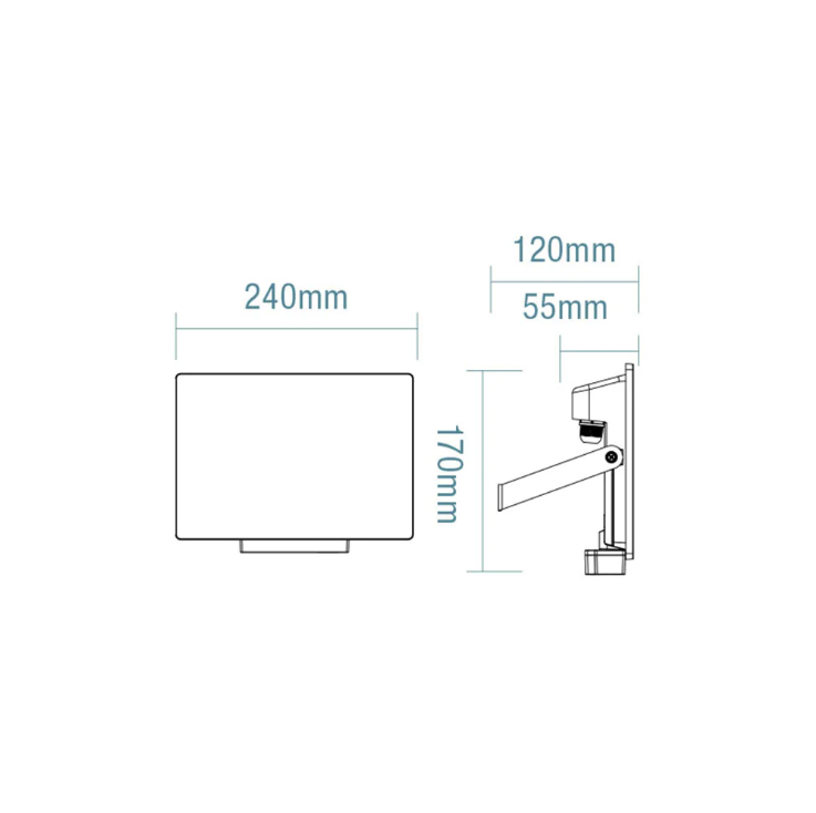 Opal LED Outdoor Flood Light with Flex & Plug 50w Tricolour Matt Black - MLXO34550M
