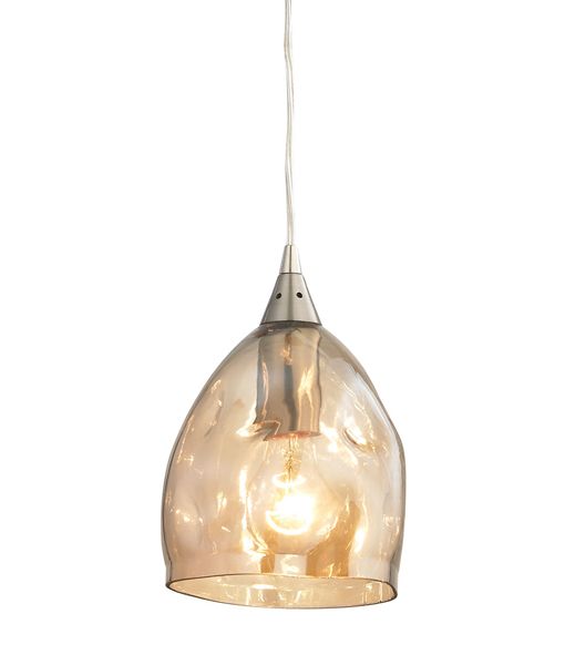 PENDANT ES 60W Chrome with Champagne Glass ELLIPSE  ORDITO1 Cla Lighting