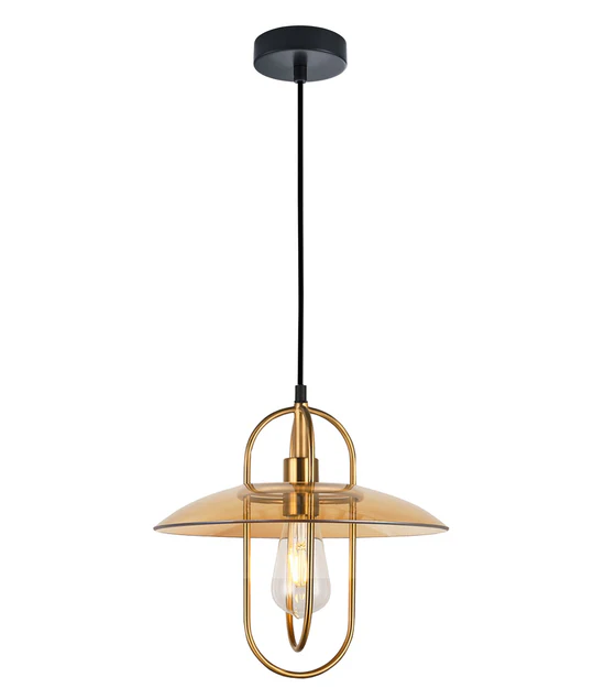 PAPILLON Oblong Iron with Glass Coolie Pendant Lights PAPILLON2