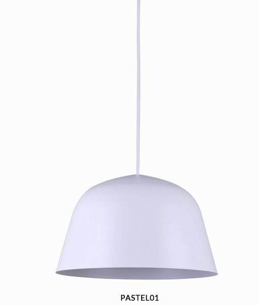 PENDANT ES 40W HAL Matte WH Angled DOME PASTEL01A Cla Lighting