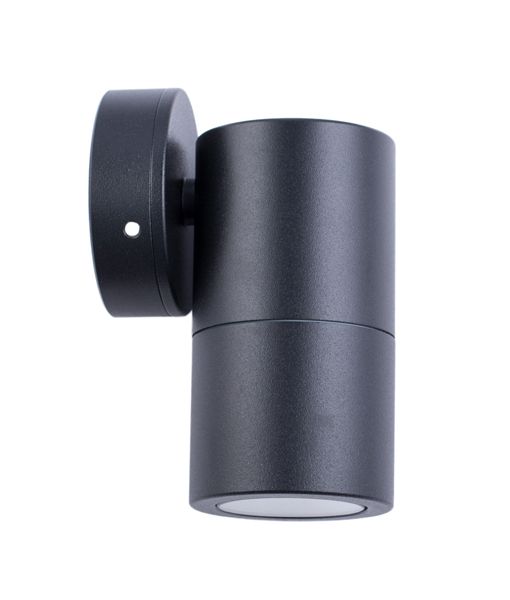 MR16 12V Exterior Single Fixed Wall Pillar Light Black IP65 - PM1FBL