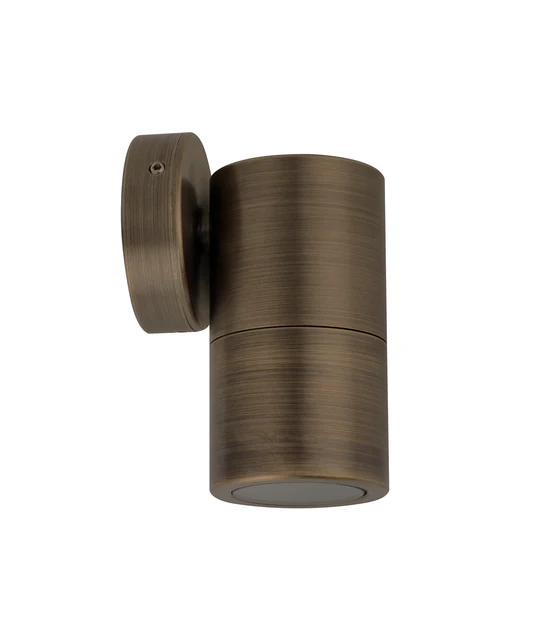 WALL MR16 (Max 20W HAL) 12V PILLAR S/FIX ANTIQUE BRASS PM1FBR CLA Lighting
