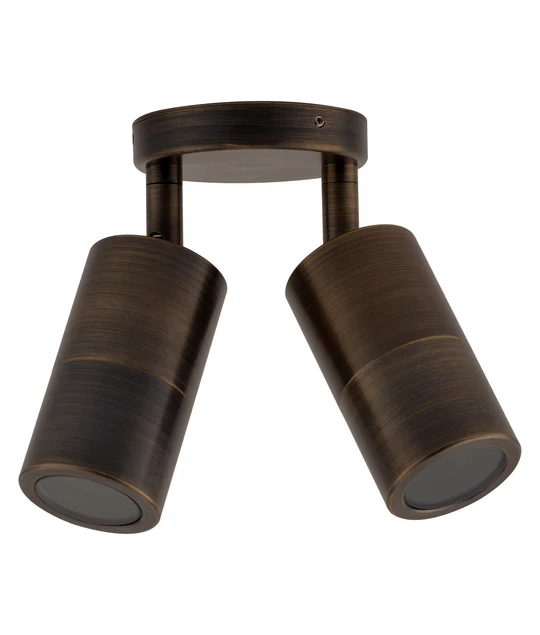 WALL MR16 (Max 20W HAL) 12V PILLAR D/ADJ ANTIQUE BRASS PM2ABR CLA Lighting
