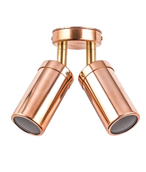 WALL GU10 X 2 (Max 35W HAL) PILLAR D/ADJ RND BASE COP PG2ACEC CLA Lighting