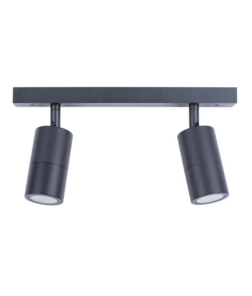 WALL GU10 X 2 (Max 35W HAL) PILLAR D/ADJ BAR BLK PG2BARBL CLA lighting