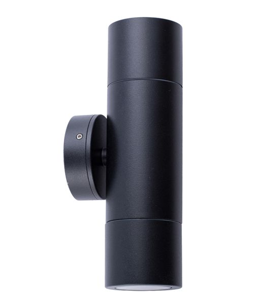 WALL GU10 X 2 (Max 35W HAL) PILLAR UP/DN BLK PGUDBL CLA Lighting