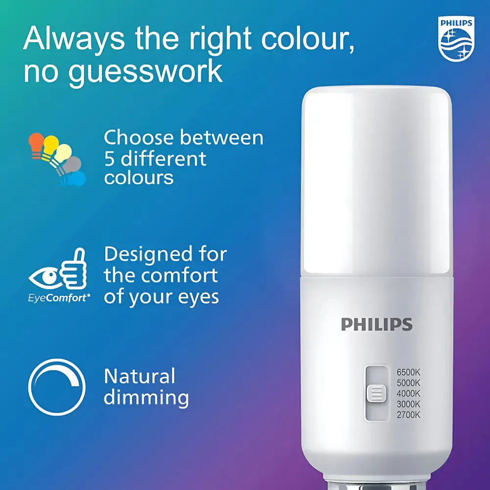 Philips 10W 1000lm E27 5CCT Dimmable LED Globe