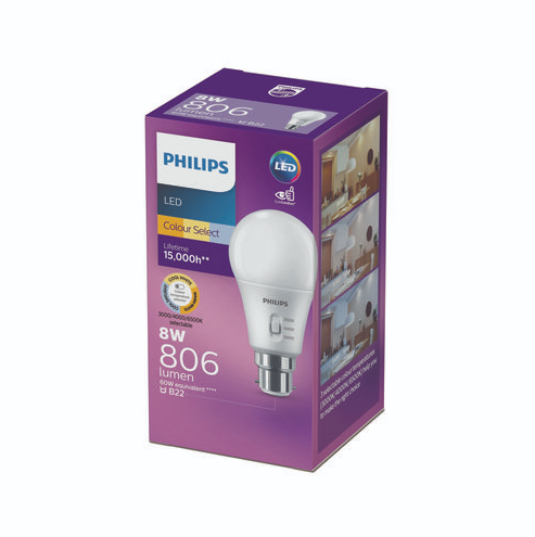 Philips Essential SmartBright LED bulb 8W B22 TRI Colour - 929003572219