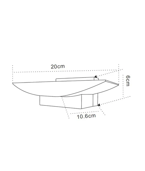 PHOENIX LED Interior Curved Up Light Wall Light PHOENIX