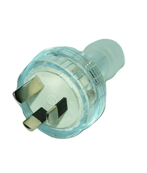 PLUG TOP Rewirable 3 PIN 10A CLEAR Male PLUG001