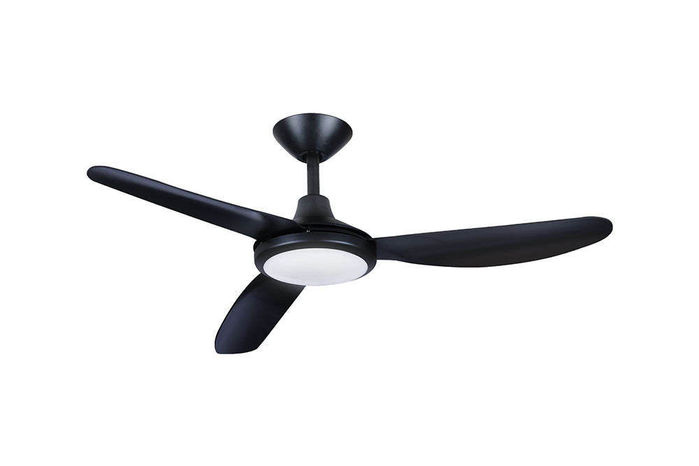 Polar 56" DC Ceiling Fan with 18W Dimmable CCT LED / Matt Black - P3BL586