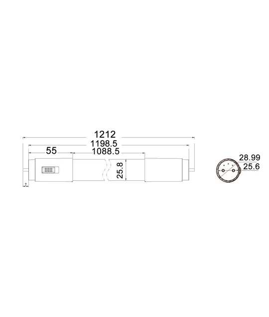 T8 LED Tri-CCT Tubes 4ft 18w PT8TRI1