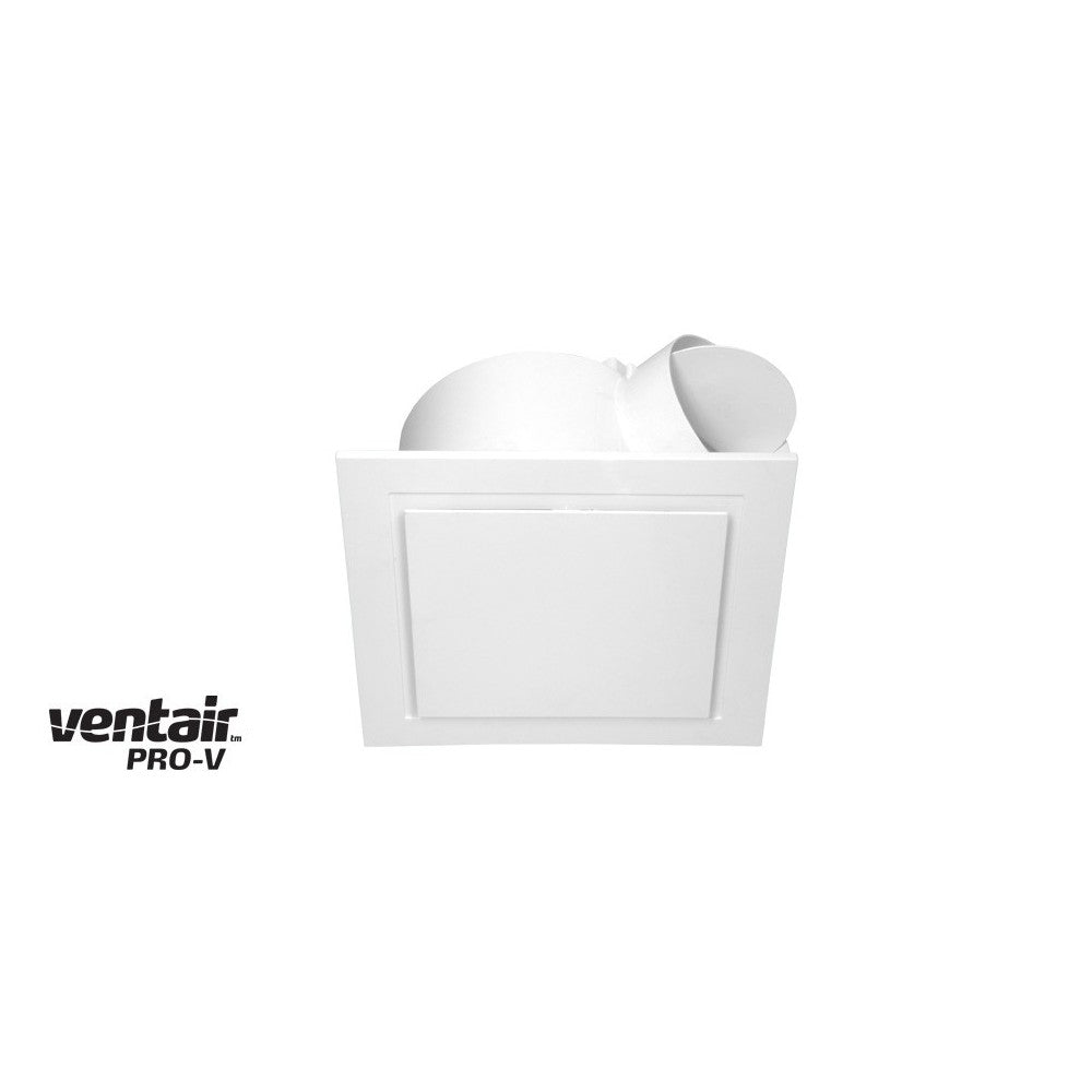 AIRBUS 200 - Premium Quality Side Ducted Exhaust Fan - Extra Low Profile - Square - White PVPX200WHSQ Ventair