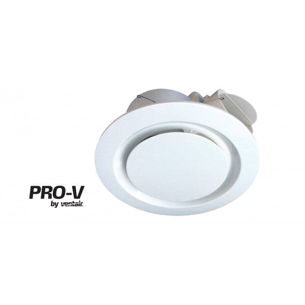 AIRBUS 250 - Premium Quality Side Ducted Exhaust Fan - Extra Low Profile - Round - White - PVPX250WH