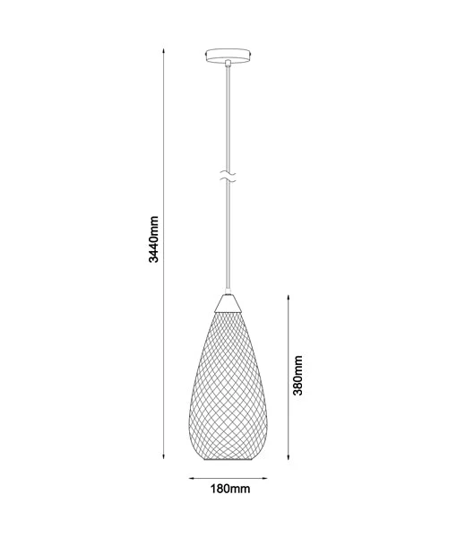PENDANT ES 72W Copper Glass RICTUS5 Cla Lighting
