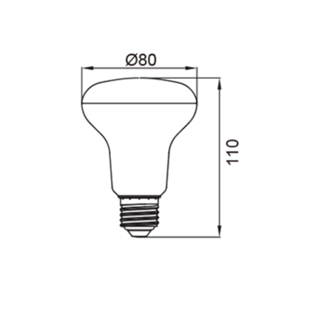 SupValue R80 Reflector Lamp 3000K E27 Non Dimmable- 162304