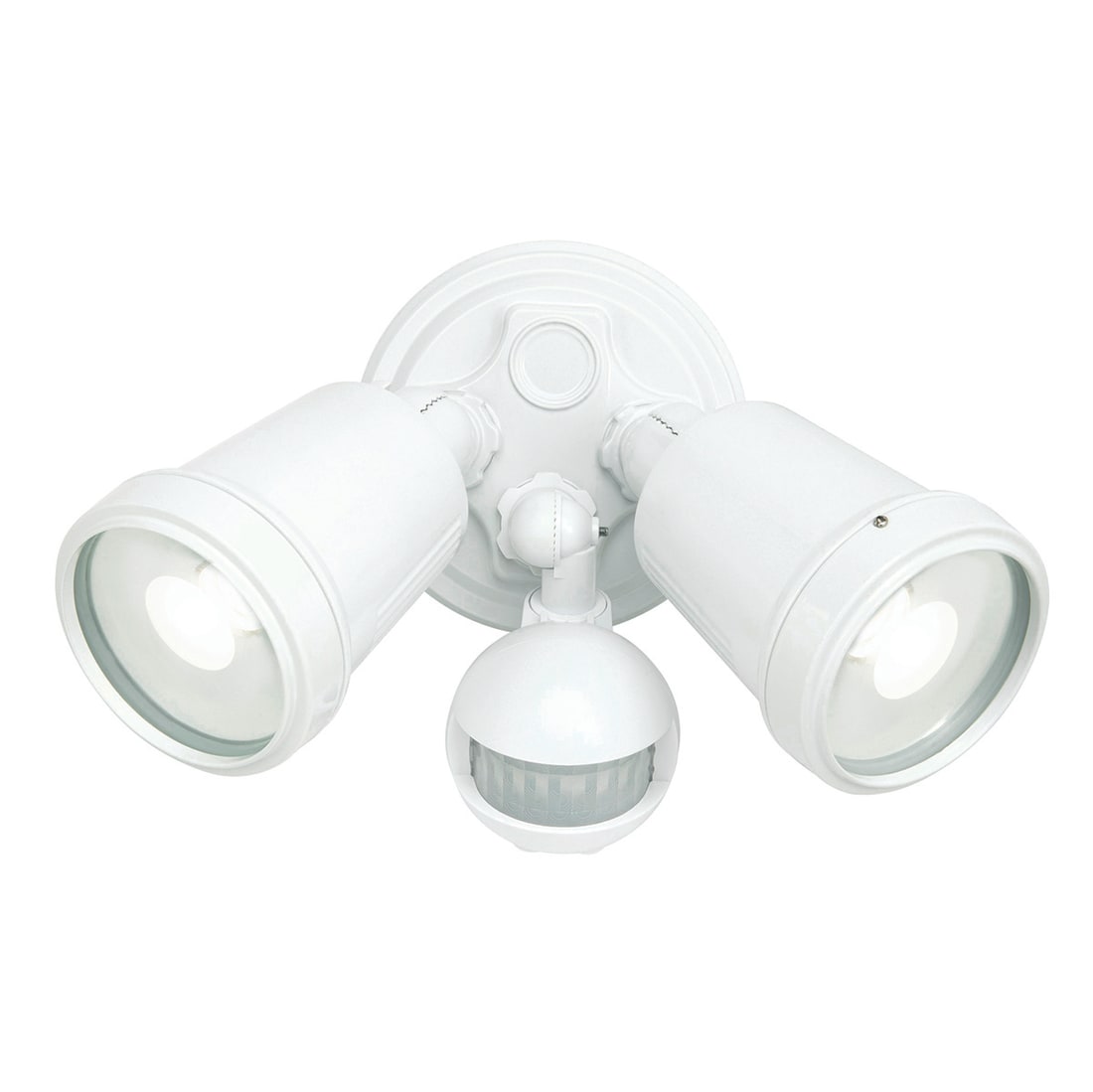 HUNTER TRIO 2 LIGHT CCT LED FLOODLIGHT WITH SENSOR - WHITE - 20625/05