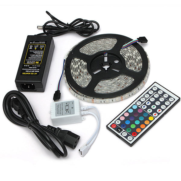 5M SMD 5050 RGB WATERPROOF 300 LED STRIP LIGHT 44 KEY CONTROLLER 12V