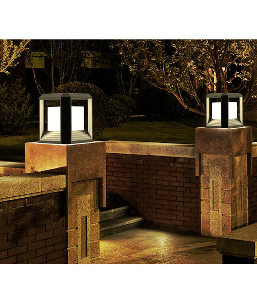 WALL / FLOOR LED 240V S/M Matt Black SQ RUBIK1 CLA Lighting