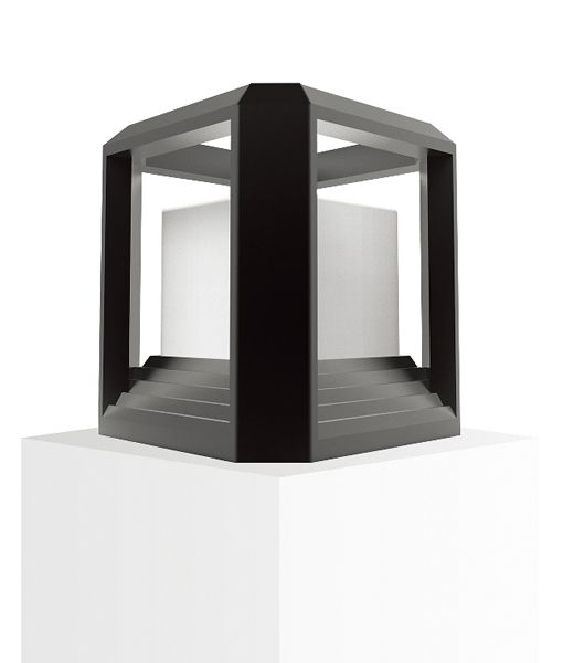 WALL / FLOOR LED 240V S/M Matt Black SQ RUBIK1 CLA Lighting