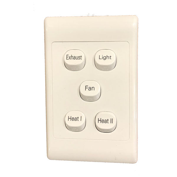 SAHARA White Bathroom - 4in1 Exhaust Fan, Light with Fan Heater - SAH31WH Ventair