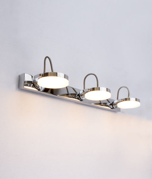 WALL INT S/M CITY LED ADJ 3LT BAR CH WW 3000K 3 X 3W SEATTLE3 CLA LIGHTING 