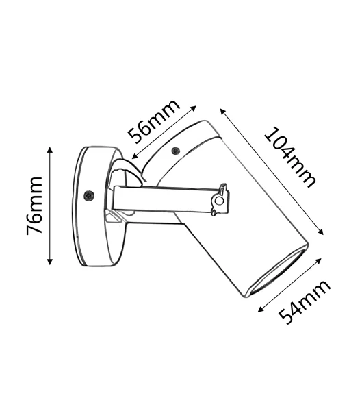 WALL GU10 PILLAR SPOT S/ADJ SM1ACEC CLA Lighting