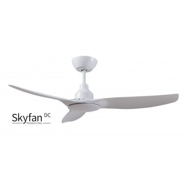 SKYFAN - 48"/1200mm Glass Fibre Composite 3 Blade DC Ceiling Fan - White - Indoor/Covered Outdoor  - SKY1203WH