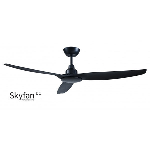 SKYFAN - 60"/1500mm Glass Fibre Composite 3 Blade DC Ceiling Fan - Black - Indoor/Covered Outdoor  - SKY1503BL