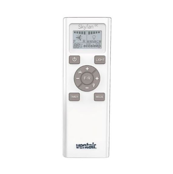 Skyfan Ceiling Fan DC Motor, CCT LED Light & Remote by Ventair 60″ in Black with Teak