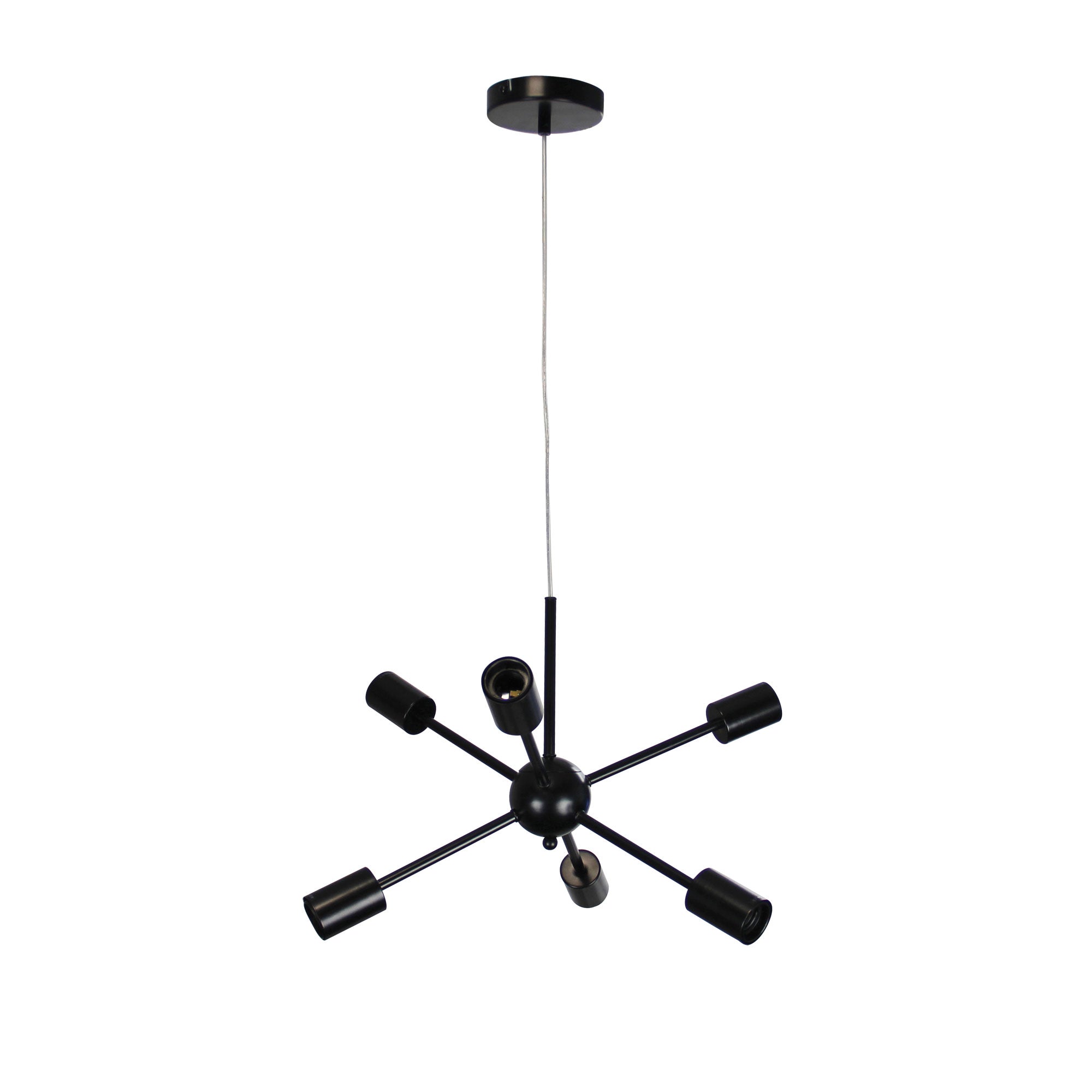 SPUTNIK.6 6-light Groovy Satellite Pendant - SL63206BK