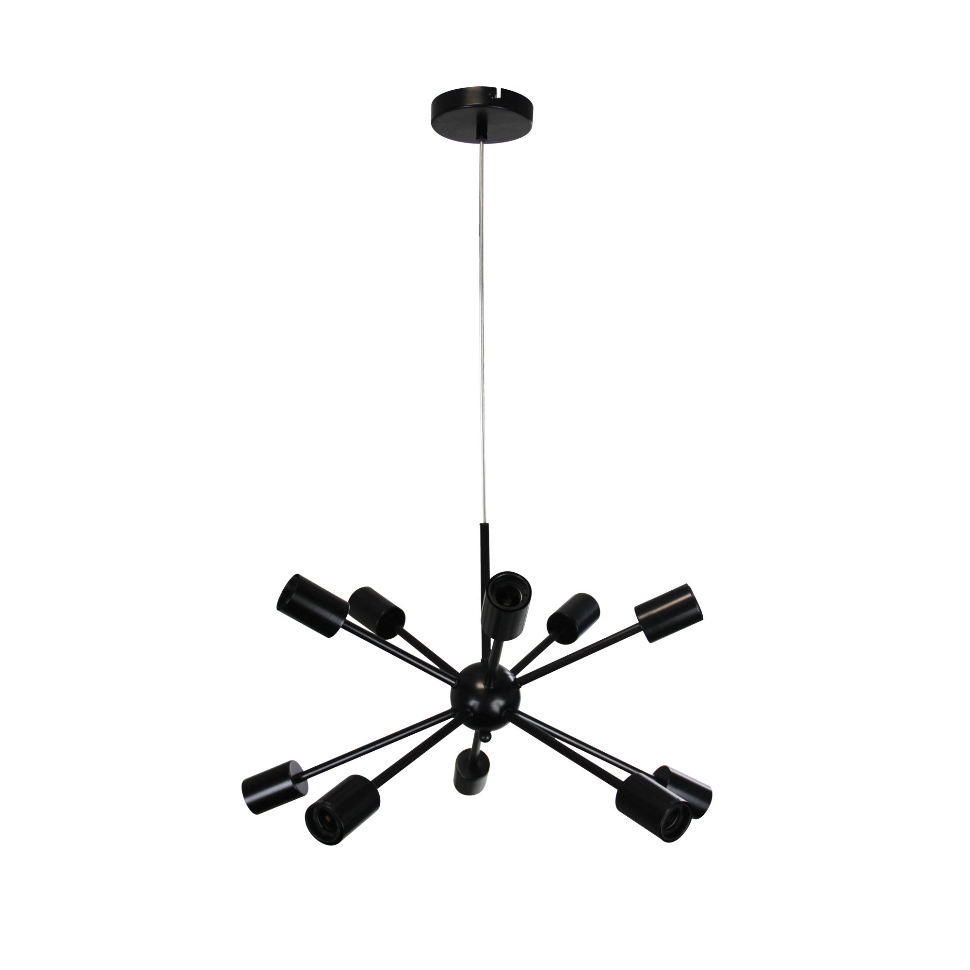 SPUTNIK.10 10-light Groovy Satellite Pendant - SL63210BK