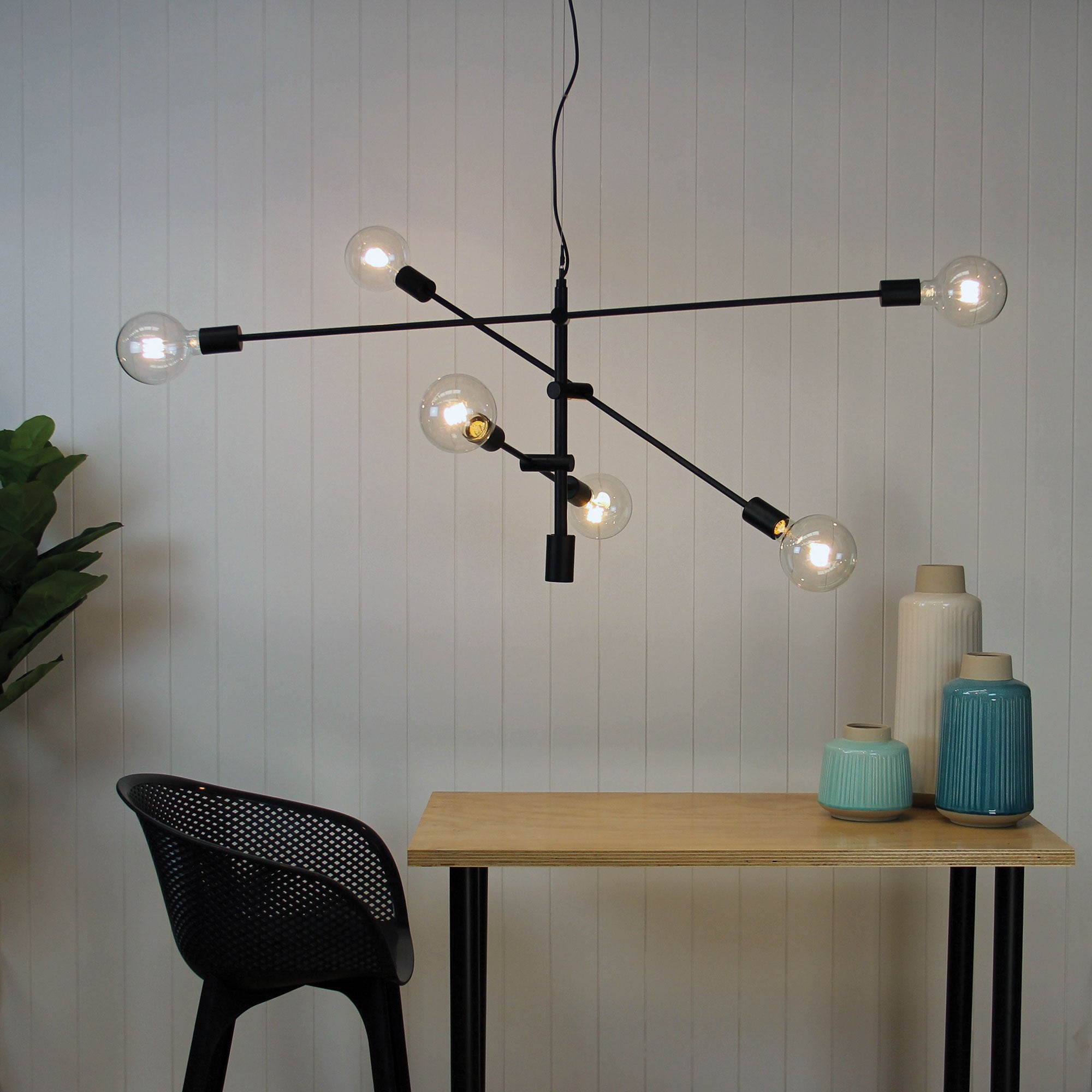 CHELSEA.120 Black Large Contemporary Pendant - SL64407BK
