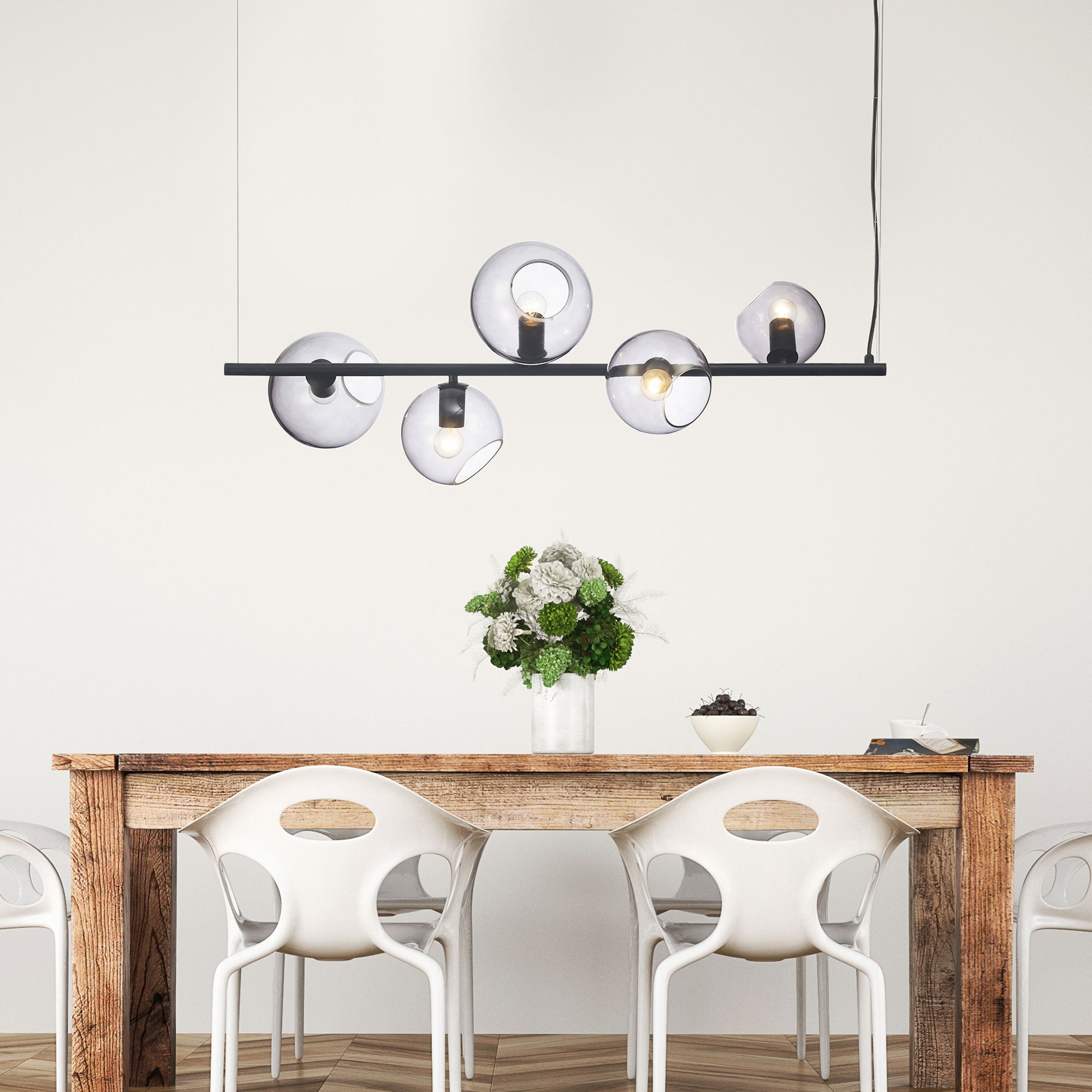 SINUS 120cm Designer Satellite Suspended Pendant - SL64413/5BK