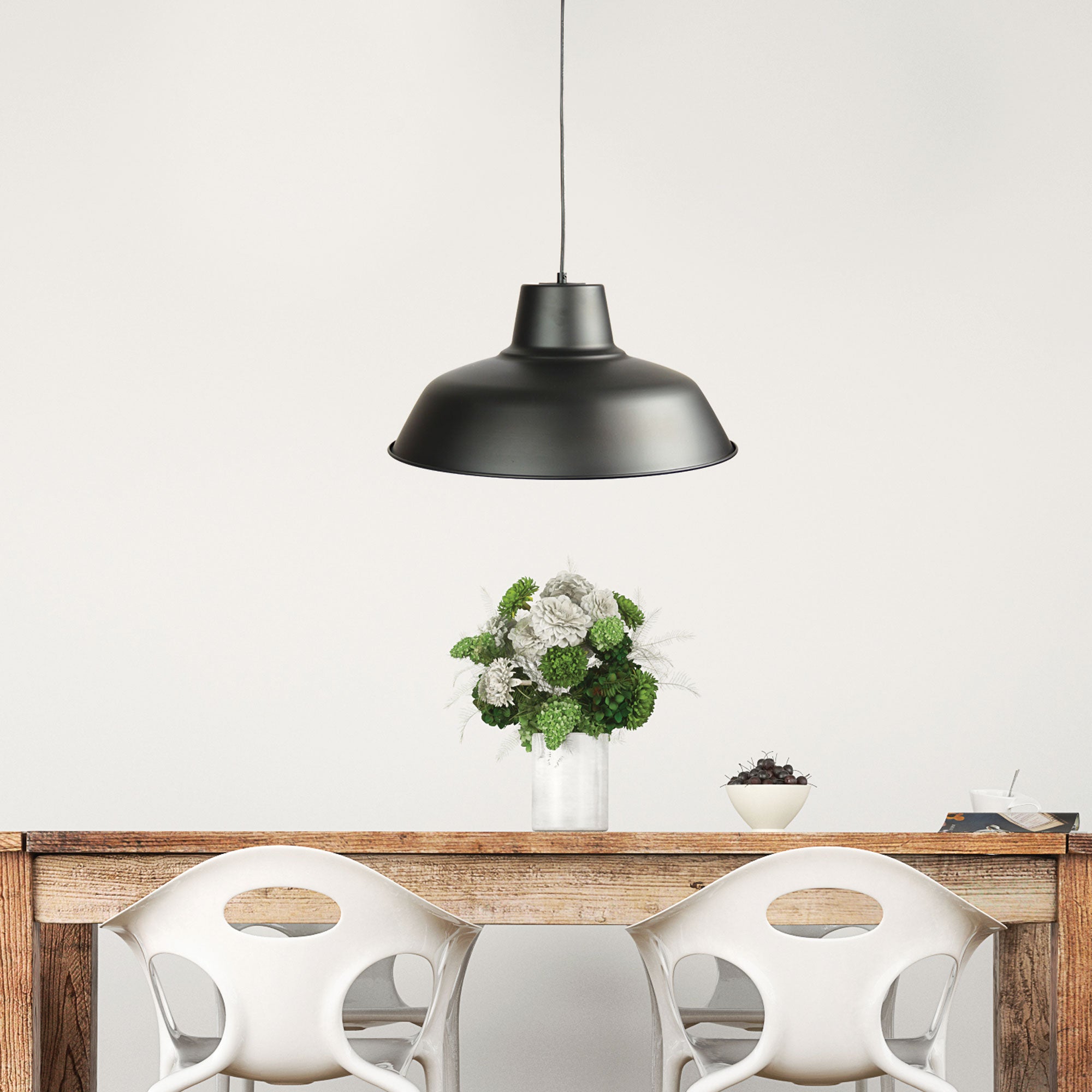 FORGE 430 Black Retro Industrial Pendant - SL64743BK