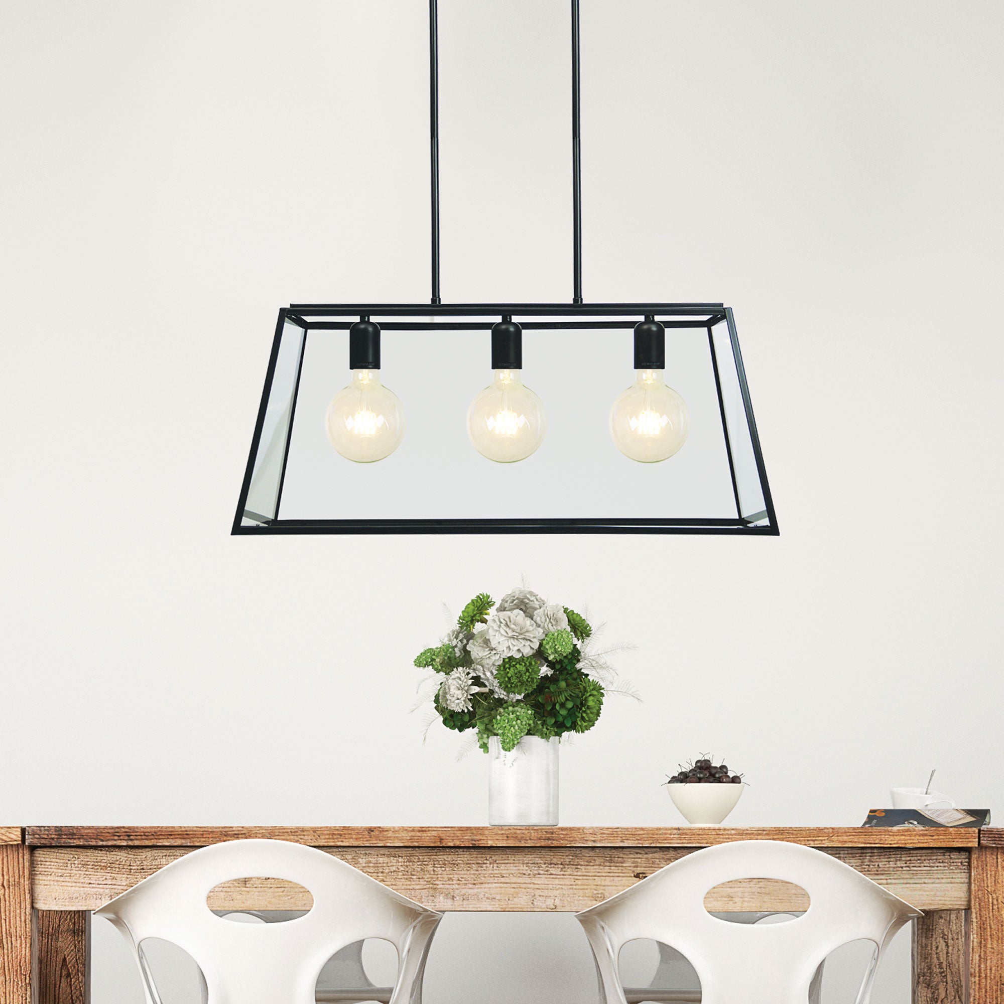 EATON 70 3-light 70cm Urban Retro Pendant - SL64903BK