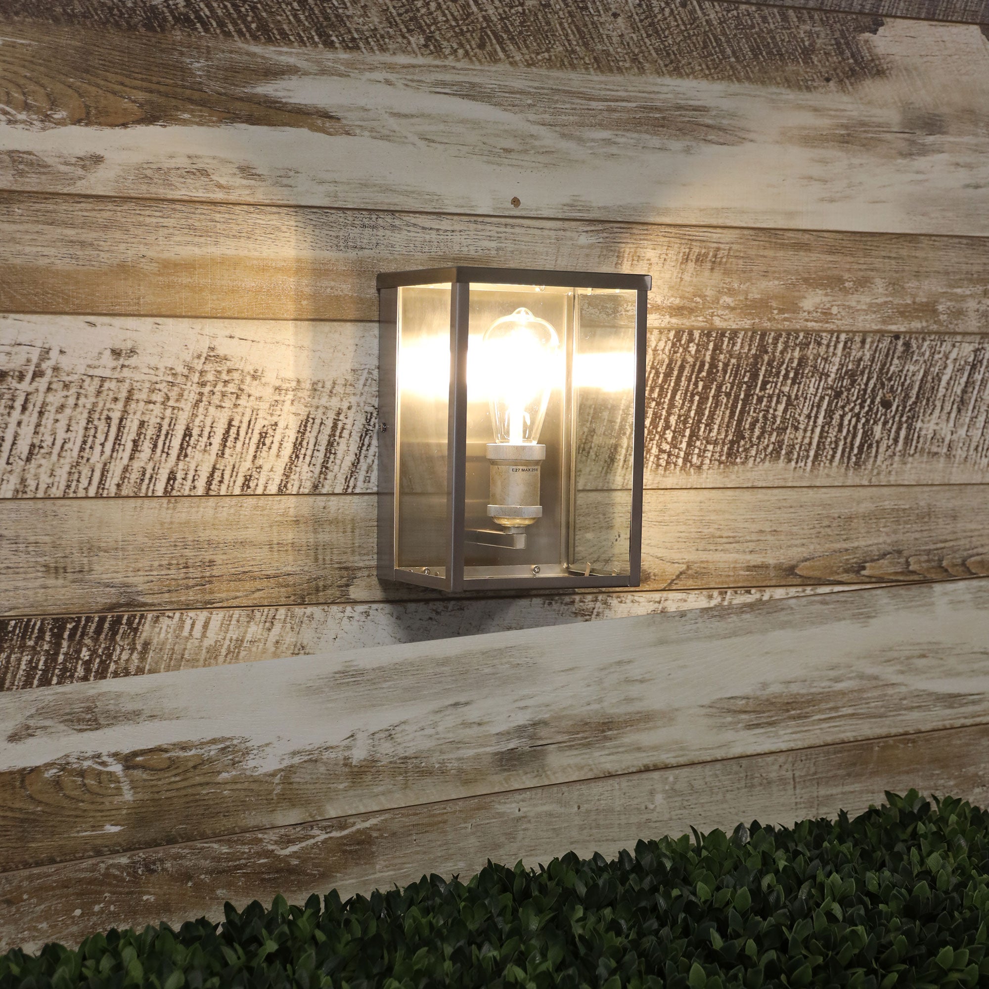 OAKLAND 1 LIGHT OUTDOOR WALL LIGHT BRUSHED CHROME - SL64908BC