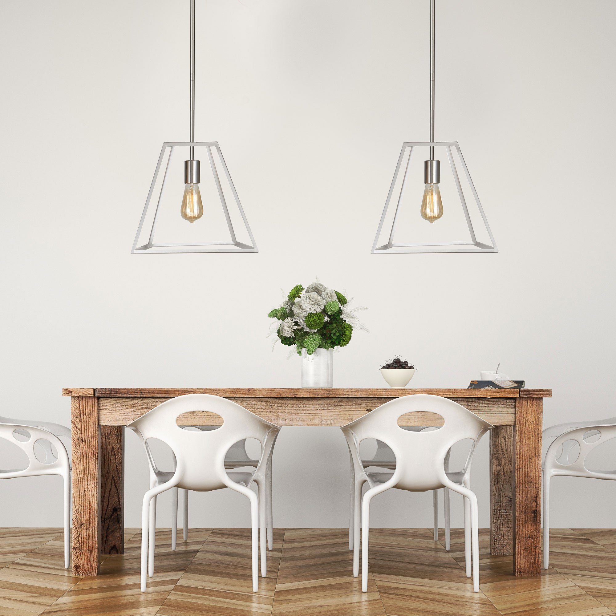 SOUTHPORT.30 Brushed Chrome Single Urban Retro 30cm Pendant - SL66901BC