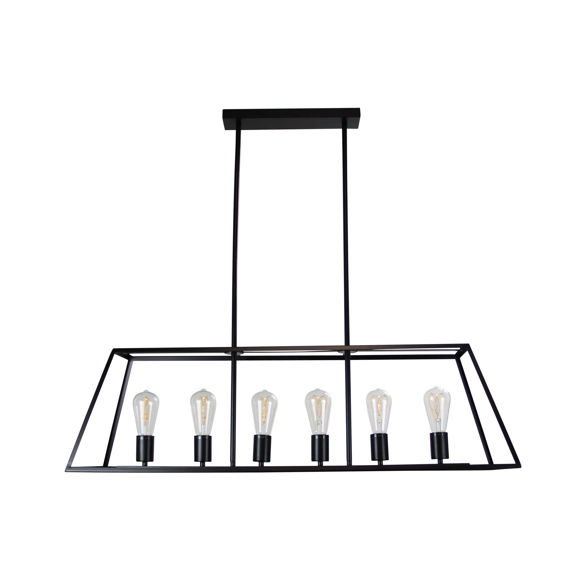 SOUTHPORT.100 Black 6-Light 100cm Urban Retro Pendant - SL66906BK