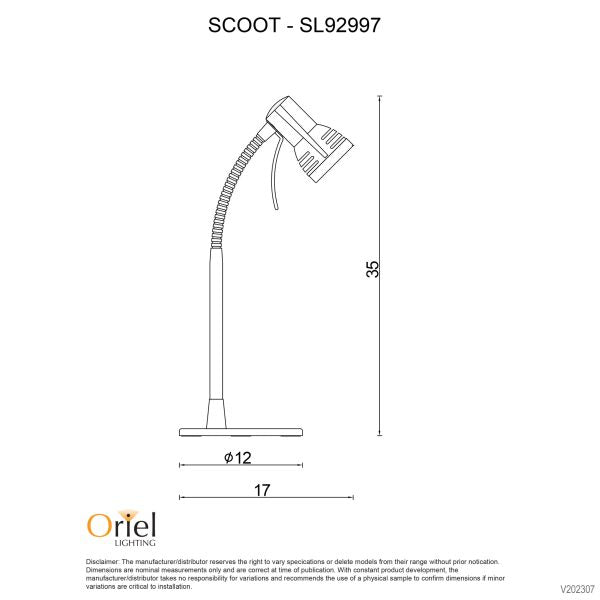 SCOOT LED Gunmetal Compact LED Task Lamp Gunmetal - SL92997GM