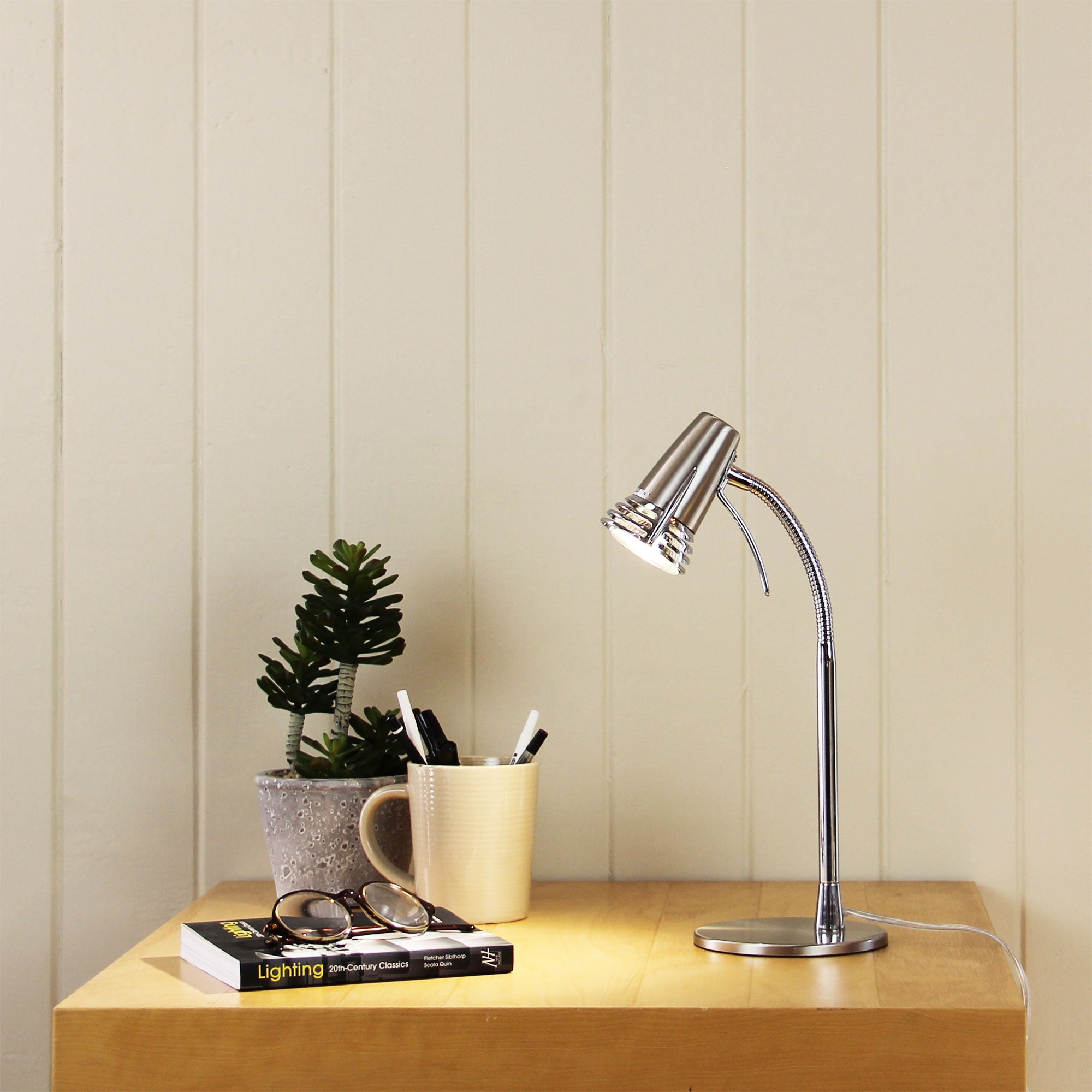 SCOOT LED Brushed Chrome Compact LED Task Lamp - SL92997BC