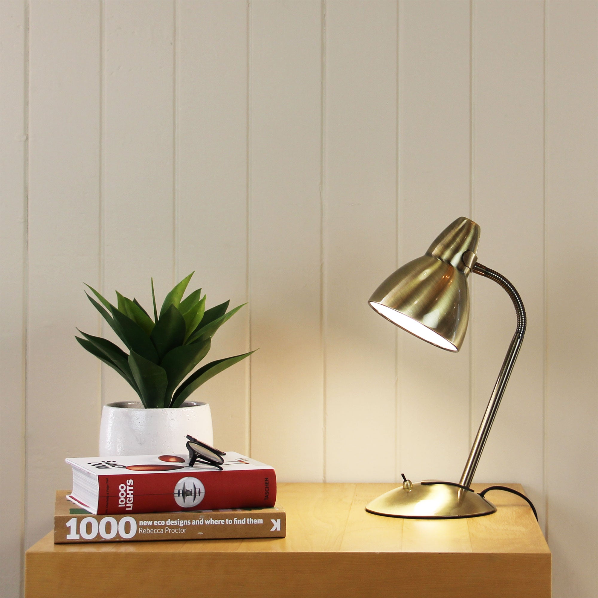 TRAX Antique Brass Classic Gooseneck Metal Task Lamp - SL98401AB