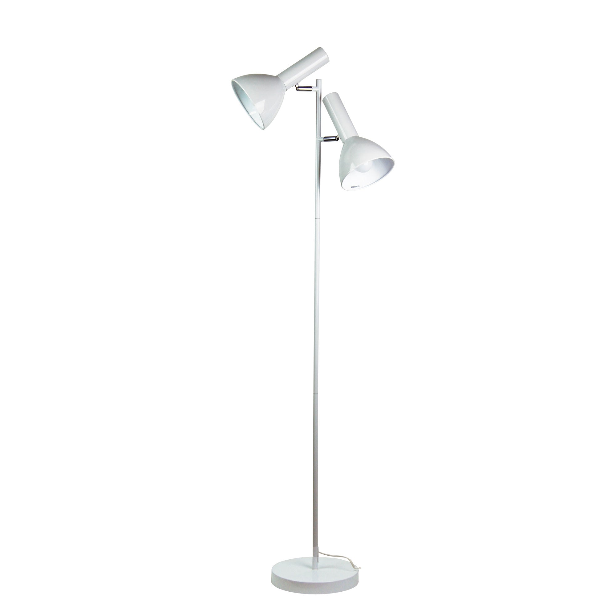 Vespa Metal Twin Floor Lamp, White - SL98572WH