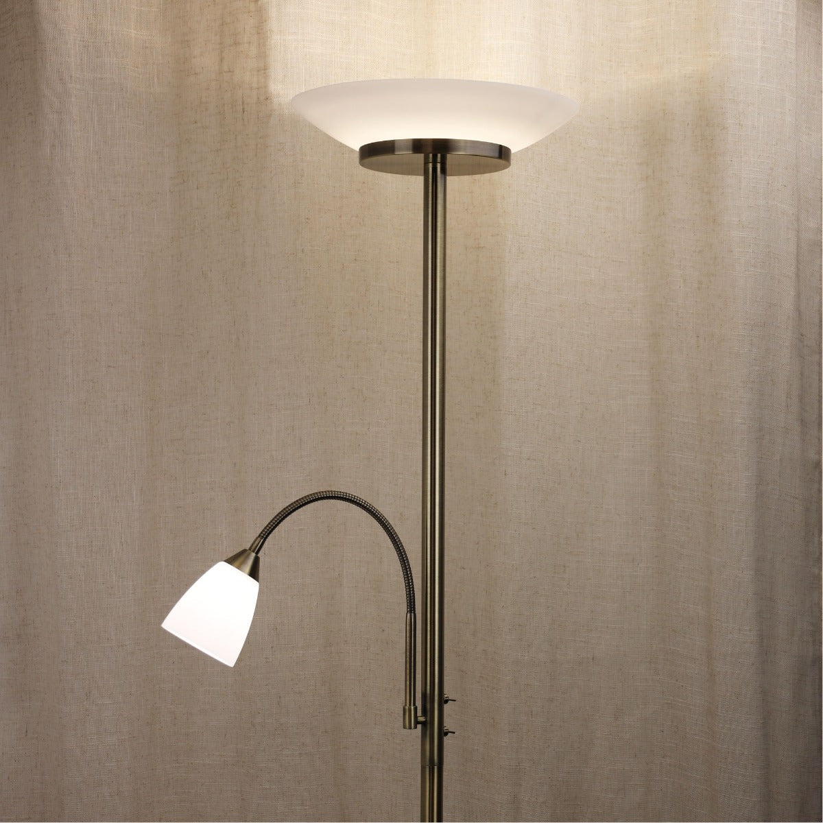 SIENA ANT BRASS LED M&C FLOOR LAMP - SL98599AB