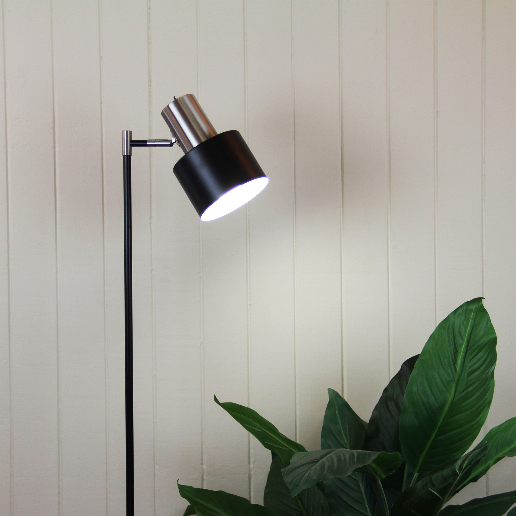 ARI FLOOR Brushed Chrome Mid-Century Task Lamp - SL98787BC